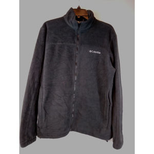 MENS SZ L BLACK COLUMBIA INTERCHANGE COAT/JACKET FULL ZIP/POCKETS